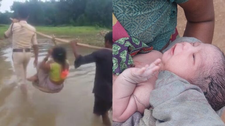 रायगढ़ पुलिस ने पेश की मानवता की मिसाल, दर्द से तड़प रही गर्भवती महिला को कांवर में उठाकर पहुंचाया अस्पताल