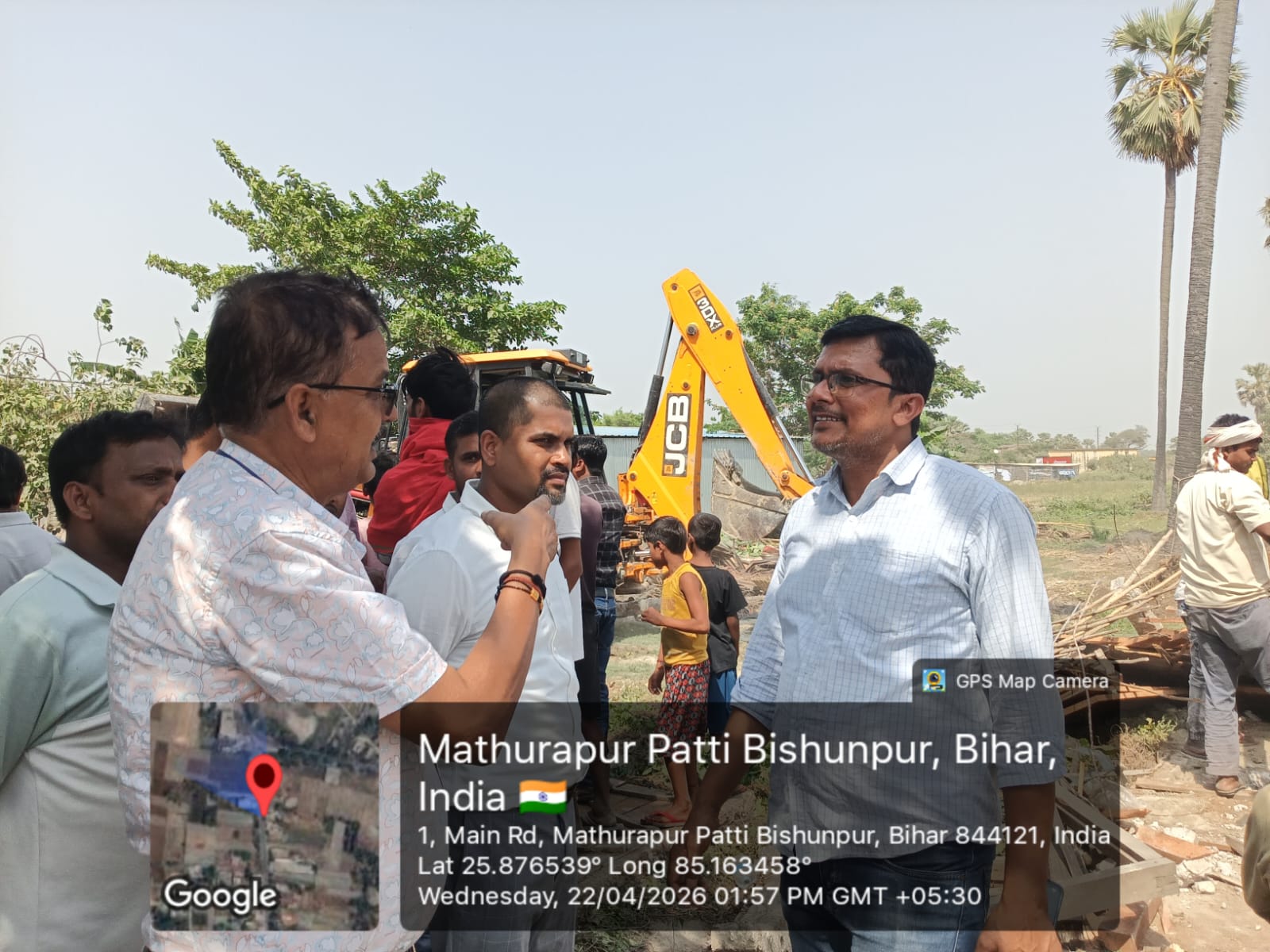 Clearing the way for bus stand operation by removing encroachment
