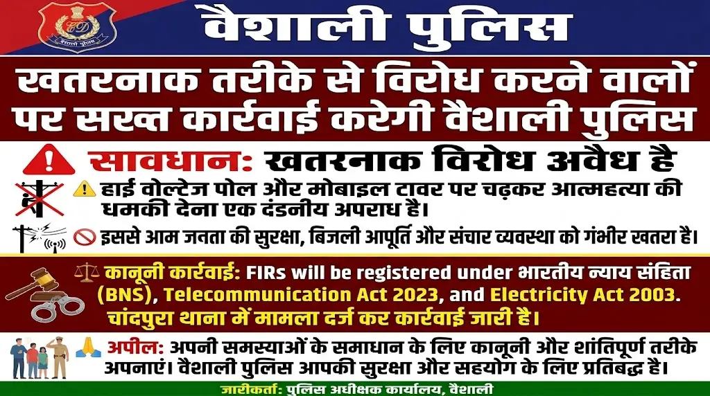 Vaishali police will take strict action against